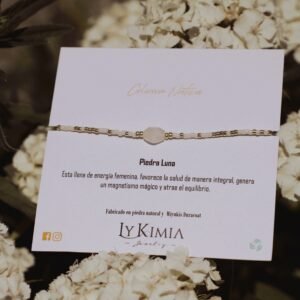 Pulsera hilo Piedra Luna Arcoiris