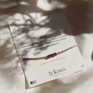 Pulsera hilo granate